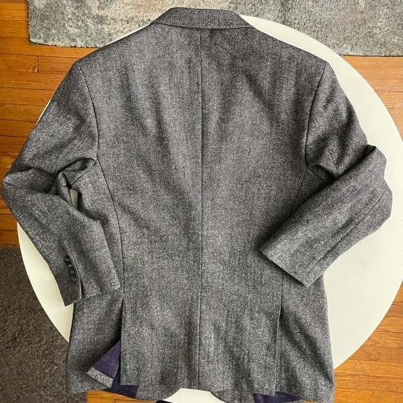 Original Penguin Men’s Decon Tweed Blazer Jacket Size Large Gray Wool Blend - Picture 8 of 8